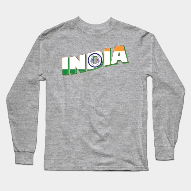 India Vintage style retro souvenir Long Sleeve T-Shirt by DesignerPropo